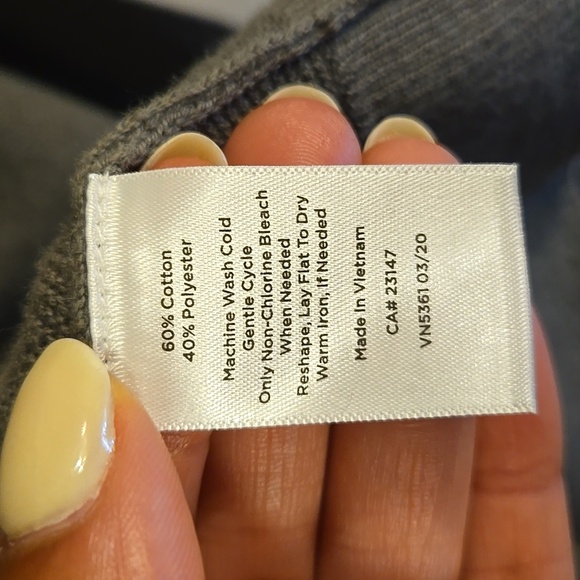 T by Talbots Cotton Mixed Stitch Open Front Duster Lightweight Pocket Cardigan - Picture 12 of 12